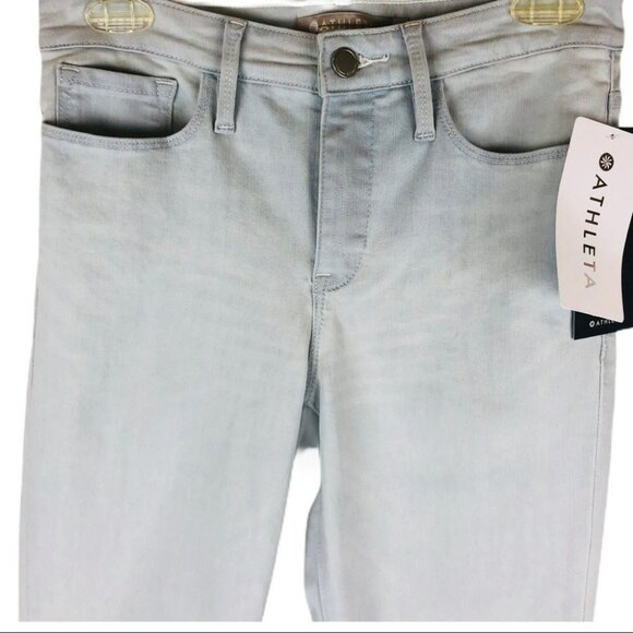 NWT Athleta Sculptek Skinny Crop Jeans Stretch Glacier Light Wash Size 6 - Picture 4 of 12